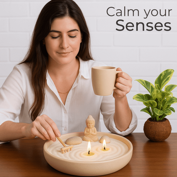 JARDÍN ZEN ARTESANAL  – Kit de meditación y autocuidado - Imagen 4