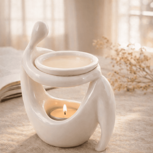 Quemador de aceites esenciales y wax melts Figura Serena