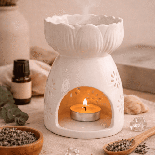 Quemador de aceites esenciales y wax melts  Loto